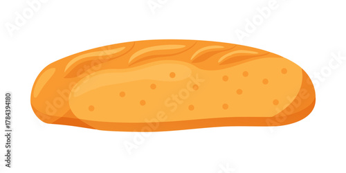 Freshly baked artisan bread slice with golden crust