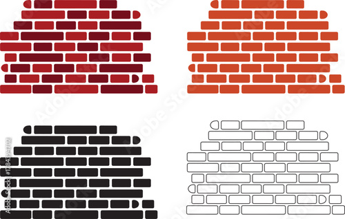 Brick wall icon