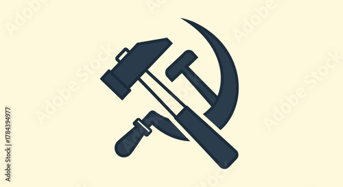 Hammer and Sickle Symbol of Communism and Socialism.