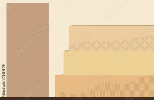Abstract background d3, design from paper cut pop up stair. 
