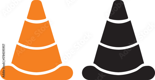  unique Construction barrier cone icon silhouette