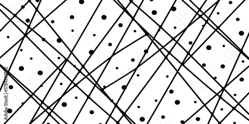 Minimal Abstract Line and Dot Pattern Background