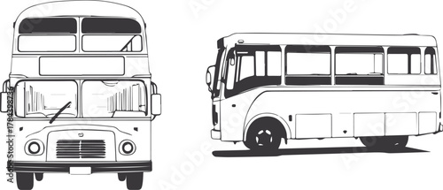 bus isolated on white background