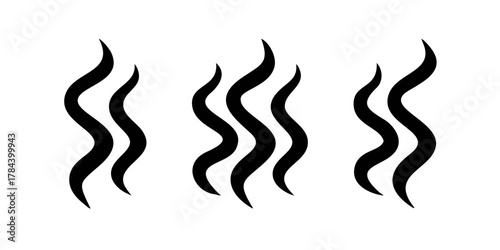 Abstract Swirling Smoke and Steam Icons vector