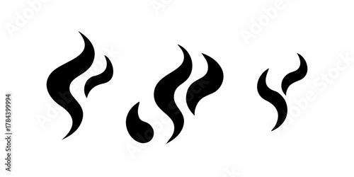 Abstract Swirling Smoke and Steam Symbols vapor mist