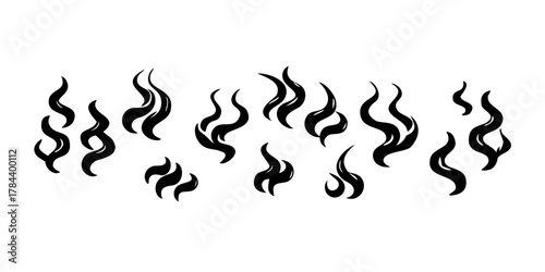 Abstract White Swirls and Wisps on Transparent Background