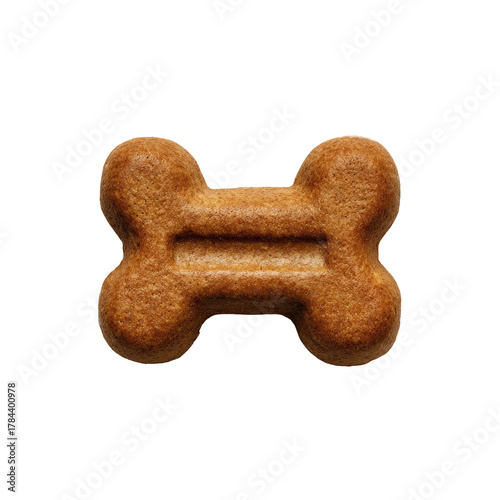 Bone-shaped pet biscuit on black