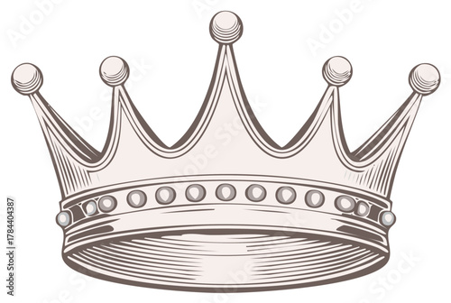 Ornate Vector Crown with Jewel Embellishments: Royalty, Power, and Regal Authority