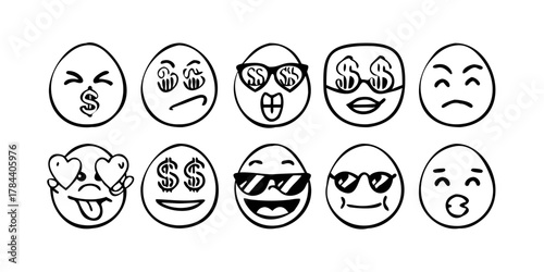 Smiling emoji face with rosy cheeks happy cheerful