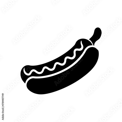 A hotdog with sauce on transparent background