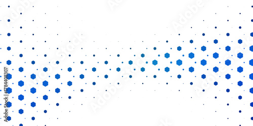 Light BLUE vector polygonal illustration, which consist of hexagons. Hexagonal pattern for your business design. Geometric background in Origami style with gradient.