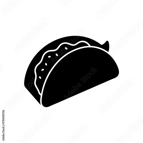 A simple taco icon on transparent background