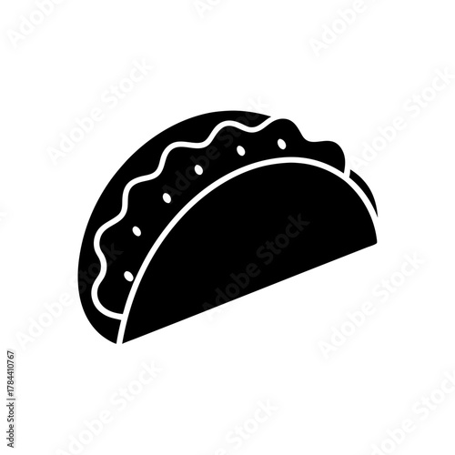Isolated tasty taco on transparent background