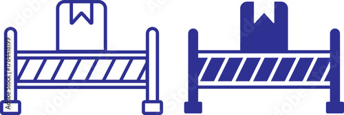 Road barrier icon set. Construction Barrier. Under construction highway restricted symbol. Barrier icon set multiple style collection