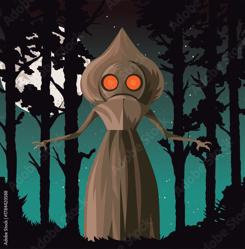 flatwoods monster cryptid with spade head