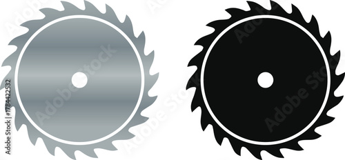 unique Saw blade icon silhouette