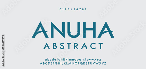 Abstract modern minimal alphabet fonts. Typography urban style for fun, sport, technology, fashion, digital, future creative logo font. vector illustration.