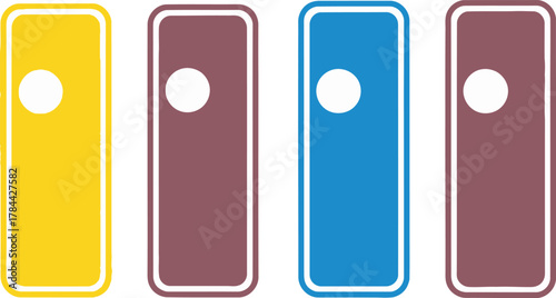 set of colorful folders