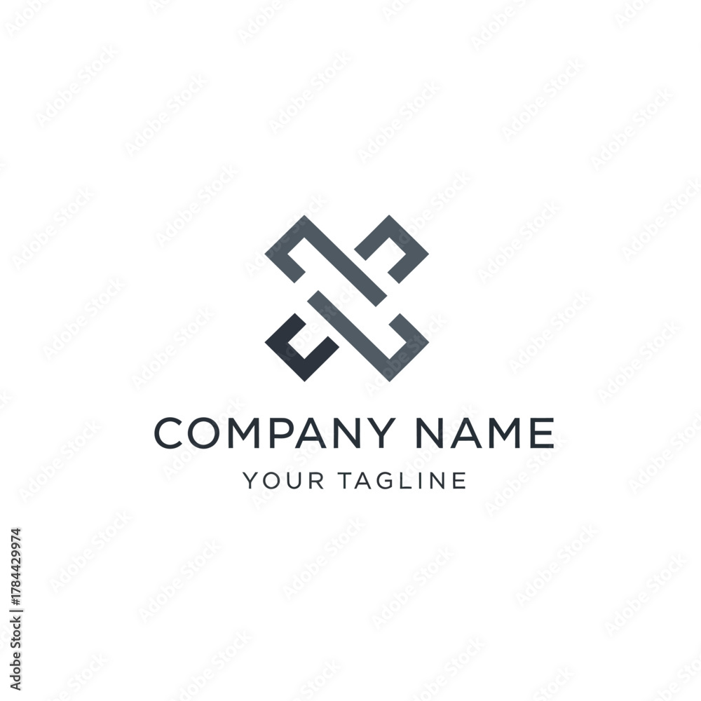 Fototapeta premium Modern Minimalist Company Logo Template Design.