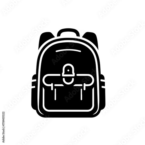 School Bag Vector Illustration, Stylish Student Backpack Design