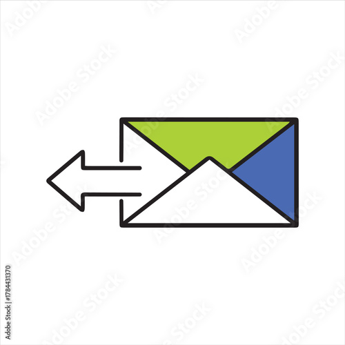 Email icon with outgoing arrow