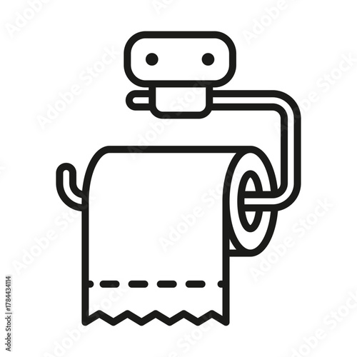 toilet paper holder icon vector design template