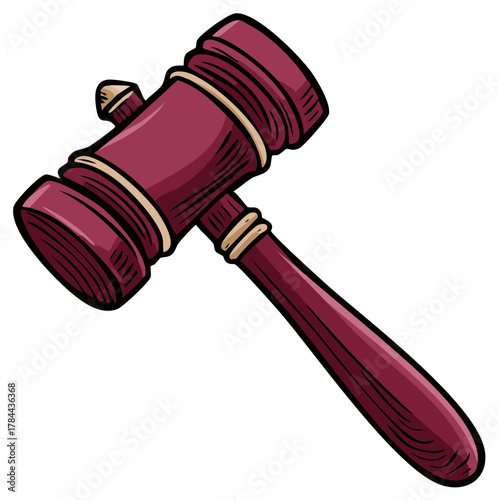 Lawyer's gavel symbolizing justice and legal decisions in an auction setting