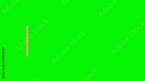 Modern lower third animation with smooth lines moving from left to right with a green screen background