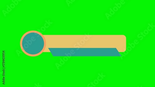 Modern lower third animation with smooth lines moving from left to right with a green screen background