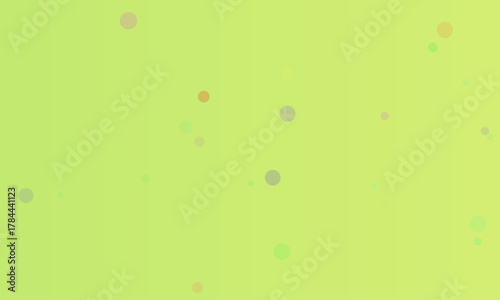 Soft pastel green background with scattered translucent circles and dots