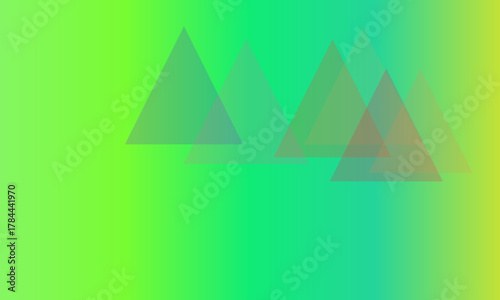 Geometric abstract background with overlapping translucent triangles in vibrant green and yellow gradient