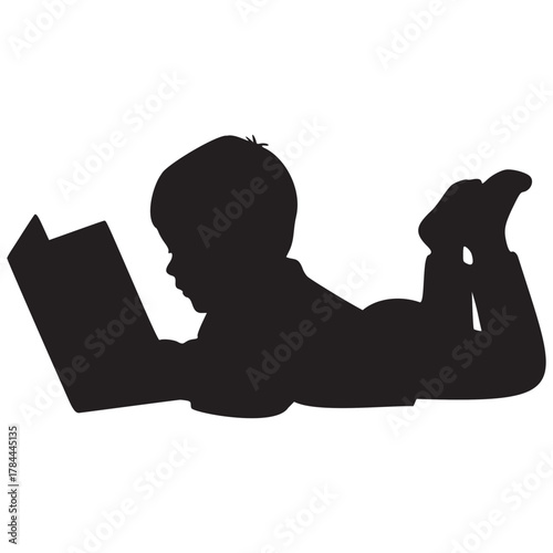 Engrossed child reads a captivating story, fostering imagination and a lifelong love of learning, a perfect visual for early education campaigns