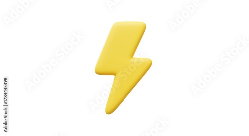 Free Download Yellow Lightning Bolt Symbol on White Background for Energy Concepts. - GFXLoad