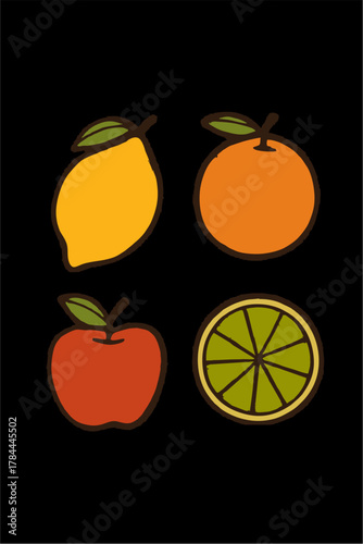 set of fruits