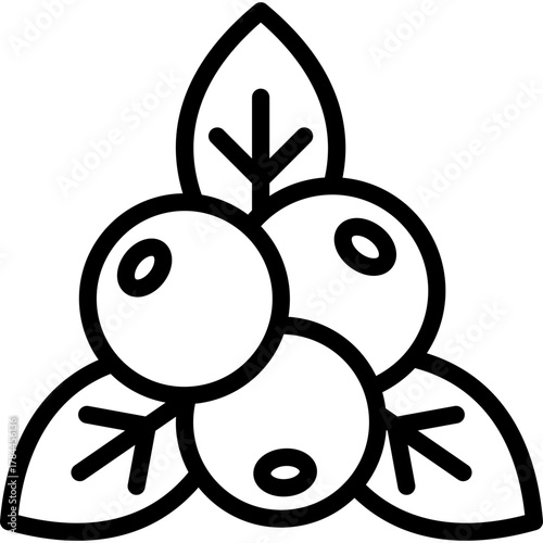 berry icon illustration design with outline