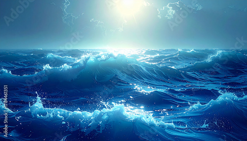 Fototapeta Naklejka Na Ścianę i Meble -  Fantastic water background material