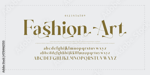 Luxury wedding alphabet letters font. Typography elegant classic lettering serif fonts and number decorative vintage retro concept for logo branding. vector illustration