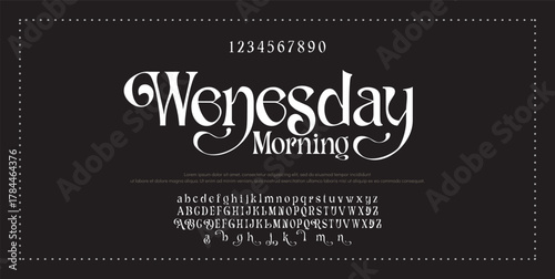 Luxury font alphabet logo. Typography beautiful fashion elegant classic letters serif italic fonts decorative wedding vintage blossom logos. vector illustration.