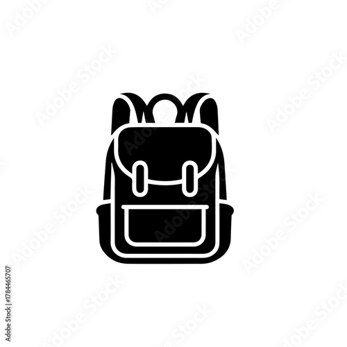 School Bag Vector Illustration, Modern Student Backpack Design