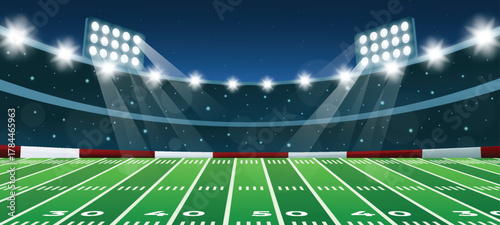 Superbowl Stadium in Night Background