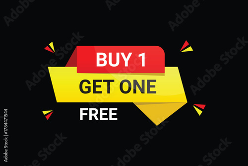 Buy one get one free vector design
