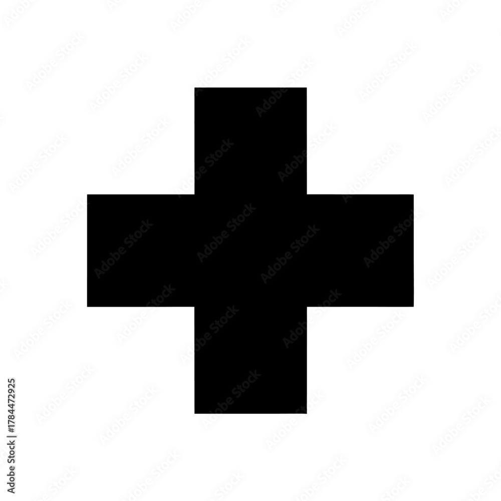 Obraz premium Accessible Medical Cross Symbol with Inclusive Design.