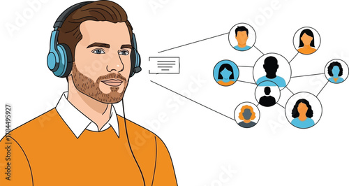 Abstract geometric composition with bold color accents and typographic elements