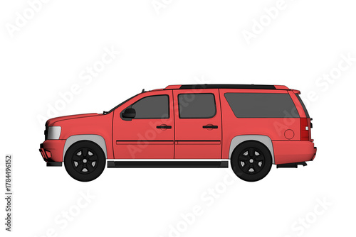 car isolated on transparent background, 3d illustration, cg render
