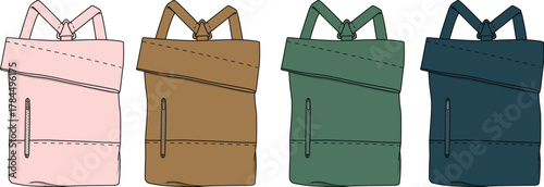 Stylish Backpack Designs A Collection of Modern and Functional Rucksacks in Various Colors