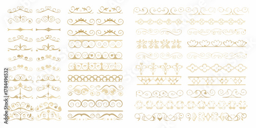 vector set of calligraphic design elements
