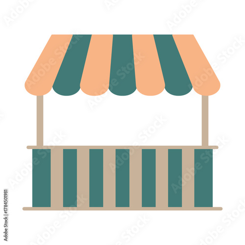 illustration of market stall