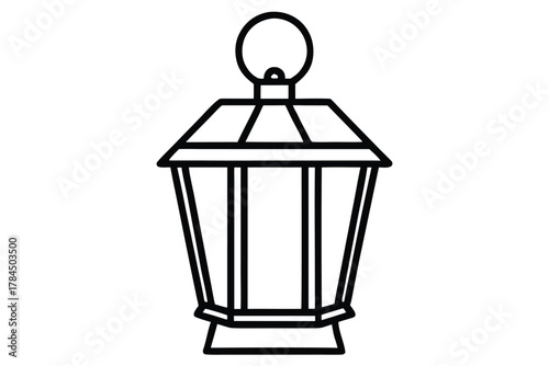 lantern vector icon silhouette