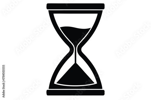 hourglass vector icon silhouette