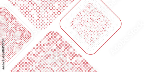 White background with abstract red grey square decoration. Vector illustration for modern presentation background, brochure design, business card background, website slider, landing page